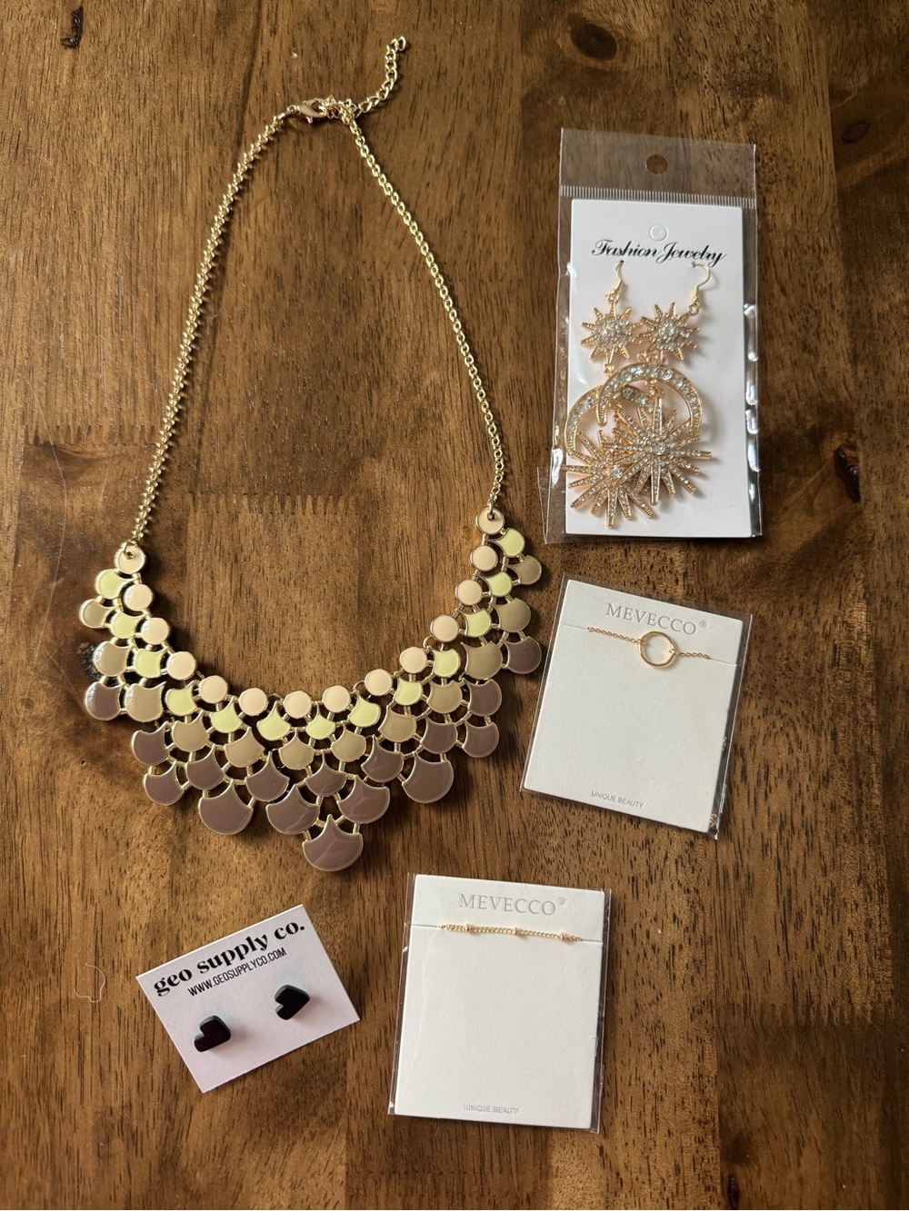 Ren Faire Inspired Fashion Jewelry Lot - 5 Items, Necklaces and Earrings